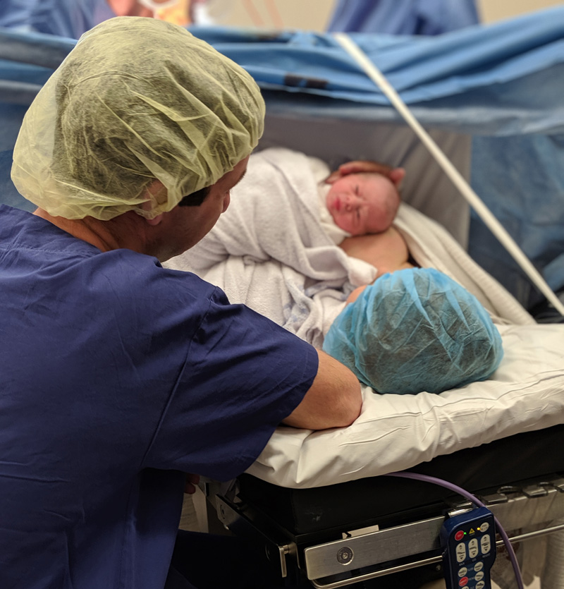 Caesarean birth